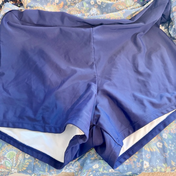 BloomChic Modest Swim Dress Navy Floral Paisley Skirted One Piece 18 20 NWOT - Picture 10 of 12